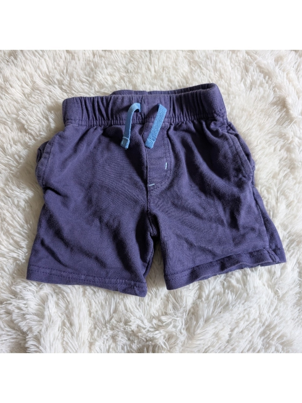 Bluey 100% Cotton Navy Blue Drawstring Shorts With Pockets Size 2T